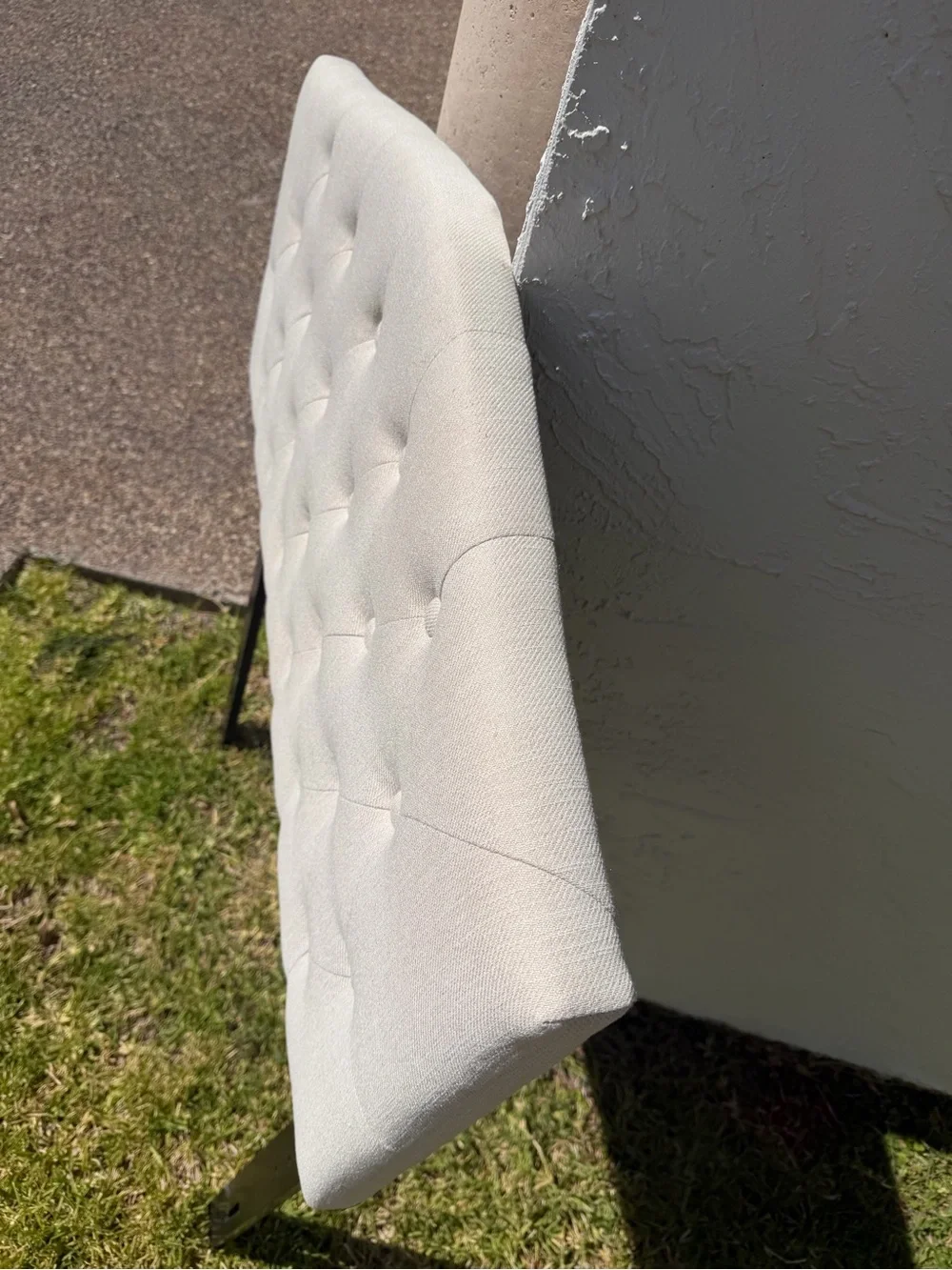 Target Button-Tufted Headboard in Light Beige